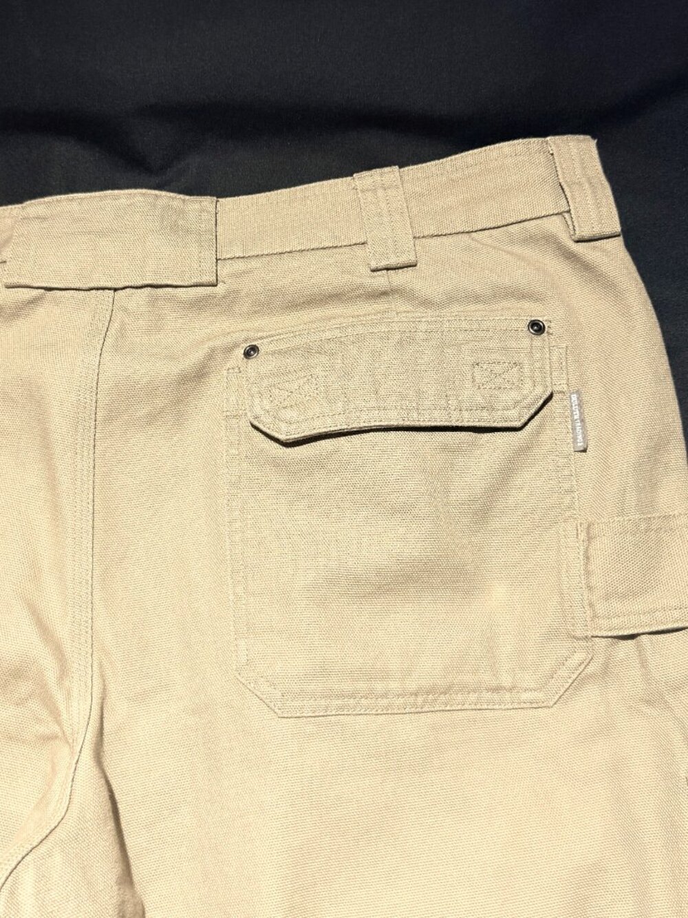 Duluth Trading Men's Fire Hose Relaxed Fit Cargo Work Pants 44/32 Tan